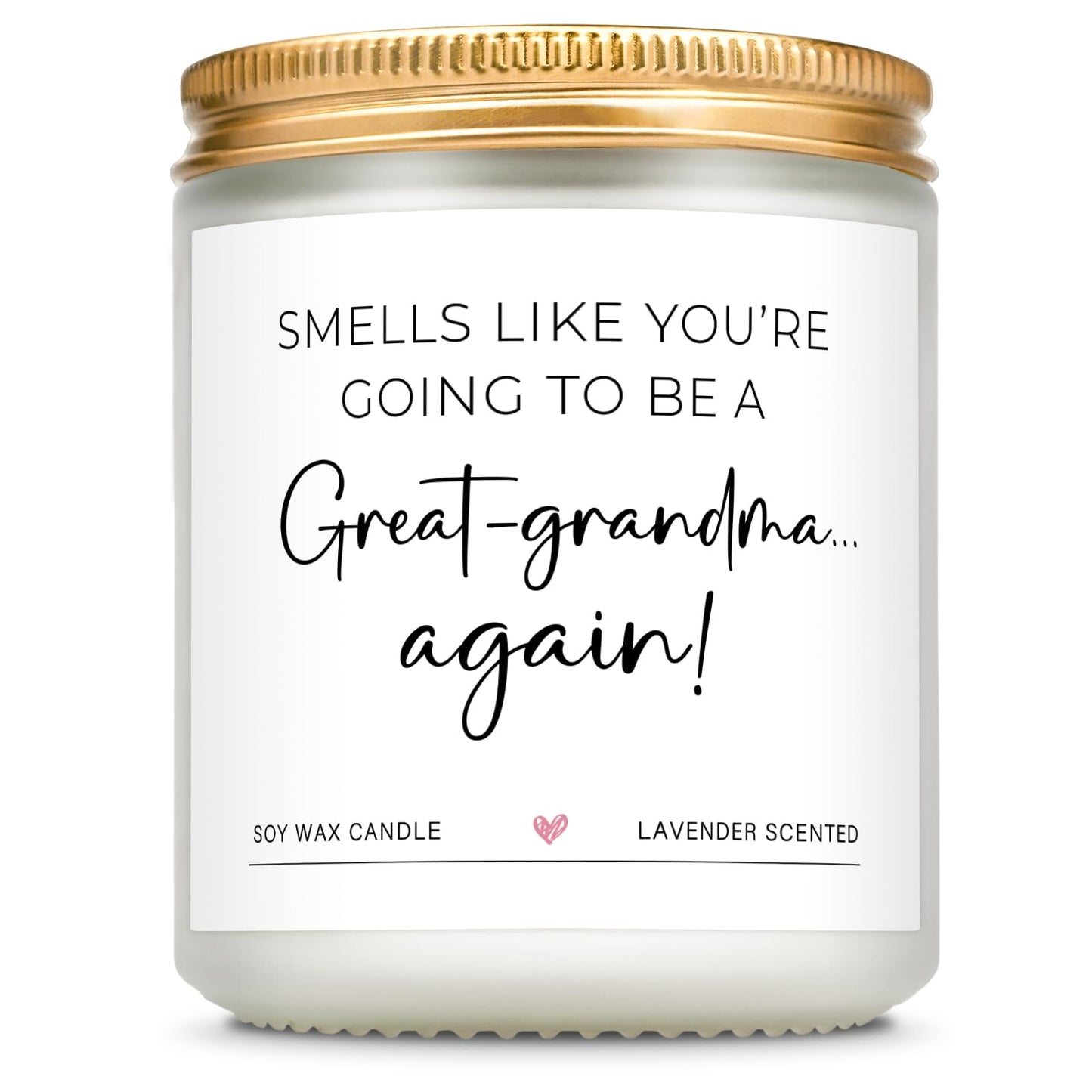 Great Grandma Gifts for Great Grandma Baby Announcement, Christmas - 7 Oz Lavender Scented Candles (Great-Grandma Again)