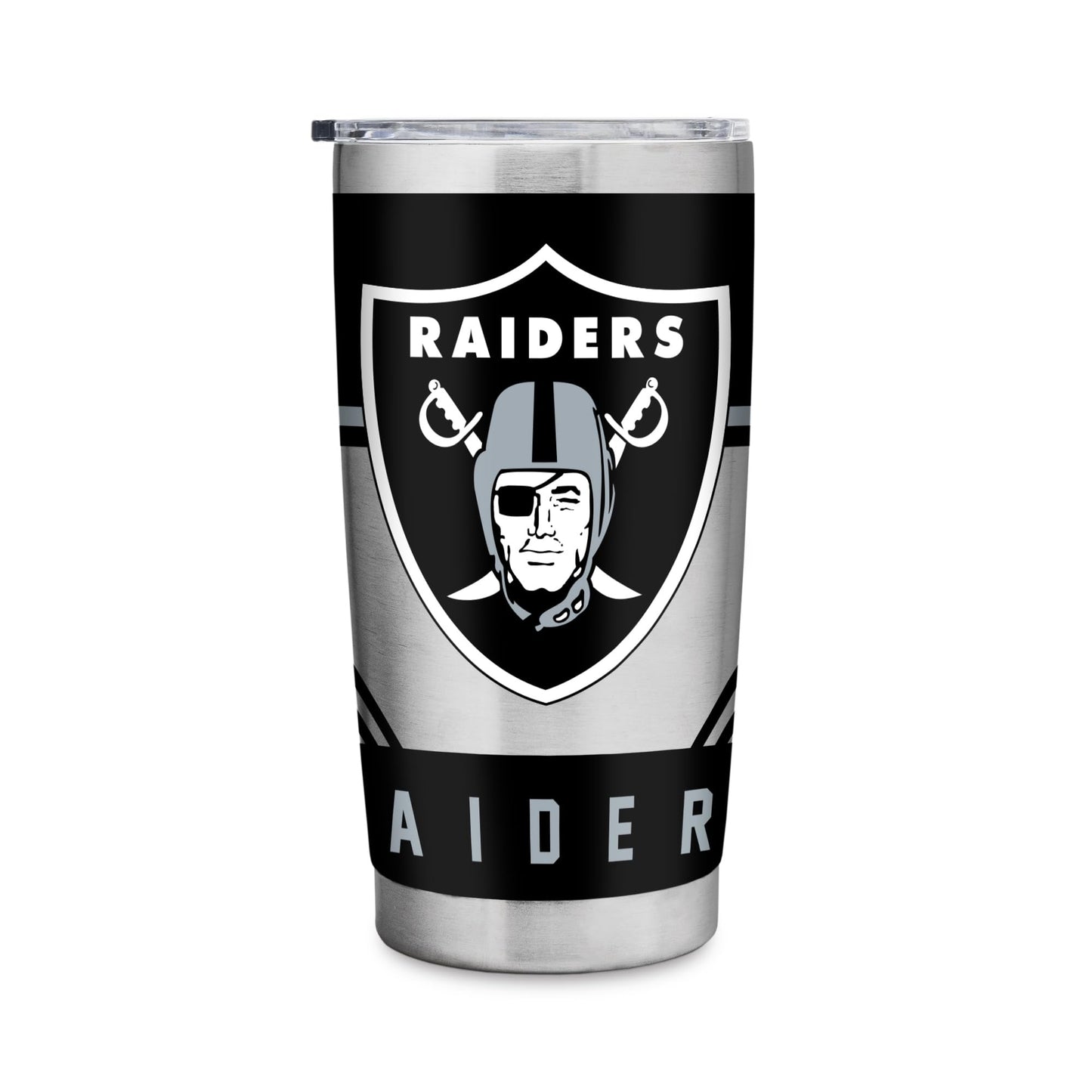 Rico Industries NFL Football 20oz Stainless Steel Tumbler with Lid - Great For Coffee, Tea, Water or Cocktails