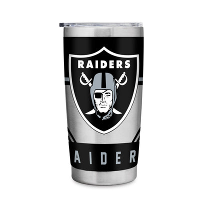 Rico Industries NFL Football 20oz Stainless Steel Tumbler with Lid - Great For Coffee, Tea, Water or Cocktails