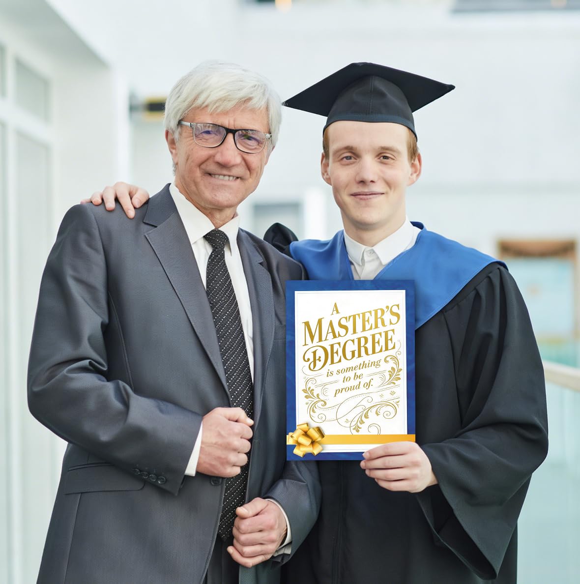 Master's Degree Graduation Card, Graduation Gift for Masters Degree Holders, Grad Gifts for Son Daughter Niece Nephew