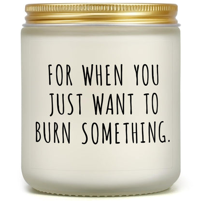 Relaxation Gifts for Women Men, Funny Calm Down Gifts for Friend Coworker Boss Mom Sister Work Bestie, Relaxing Gift for Birthday Christmas Retirement Graduation, Calming Lavender Scented Candle