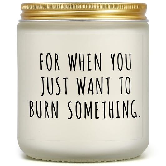 Relaxation Gifts for Women Men, Funny Calm Down Gifts for Friend Coworker Boss Mom Sister Work Bestie, Relaxing Gift for Birthday Christmas Retirement Graduation, Calming Lavender Scented Candle