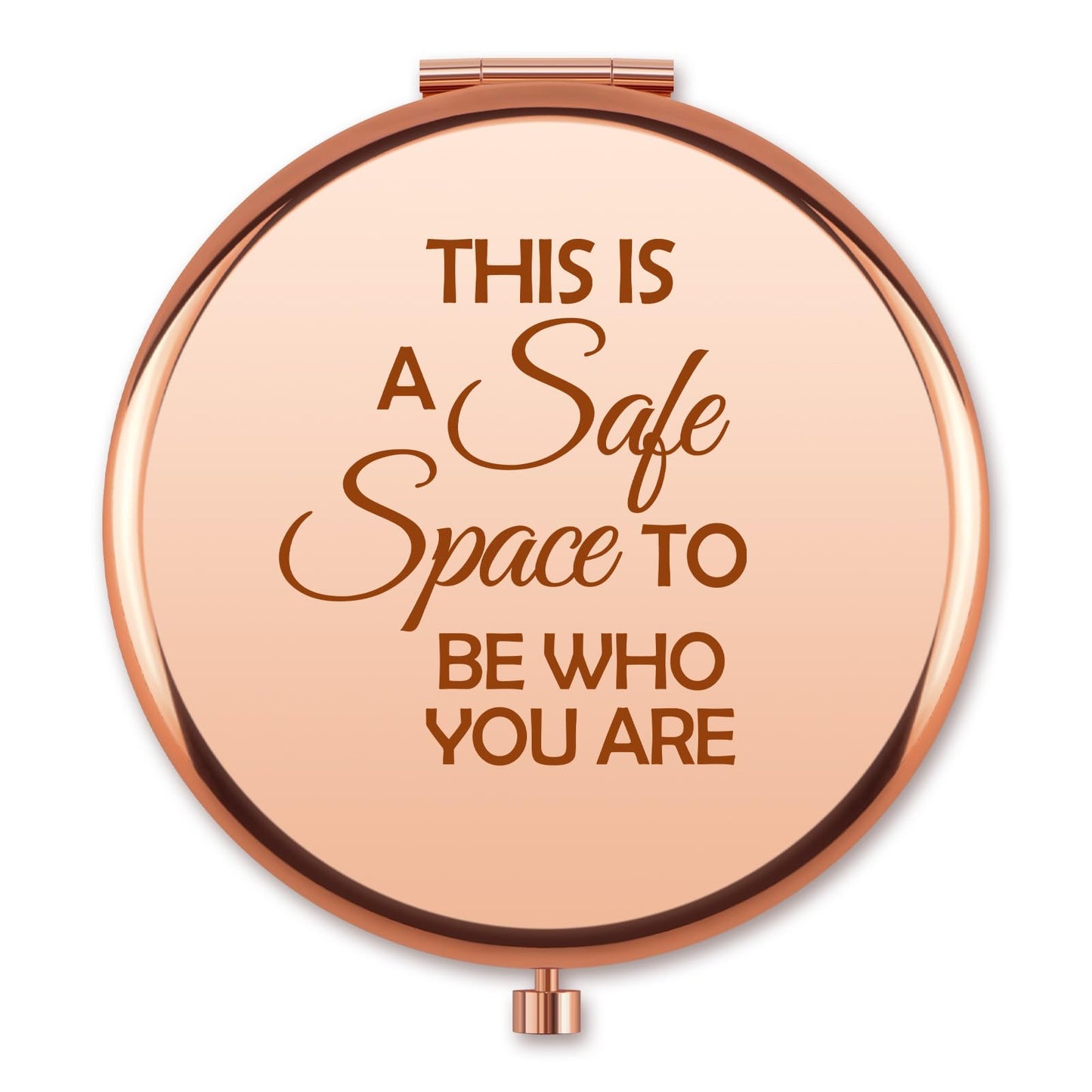 Mental Health Gift for Women Inspirational Compact Makeup Mirror Therapy Office Positive Affirmation Uplifting Mental Health Awareness Gifts for Therapist Pocket Folding Travel Mirror