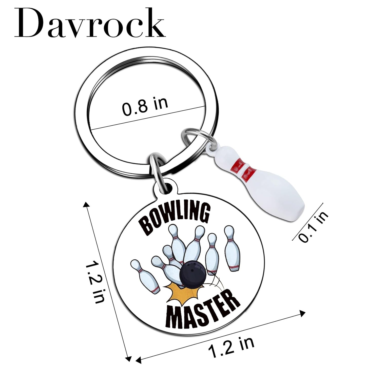 Bowling Gifts Cool Accessories for Men Bowling Lovers Keychain Party Favors for Bowlers Inspirational Gifts for Bowling Players