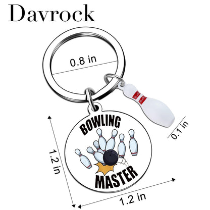 Bowling Gifts Cool Accessories for Men Bowling Lovers Keychain Party Favors for Bowlers Inspirational Gifts for Bowling Players