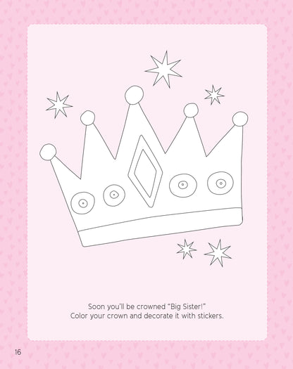 Big Sister Activity Book and Story with More than 80 Stickers - Includes Coloring Pages, Mazes, and More