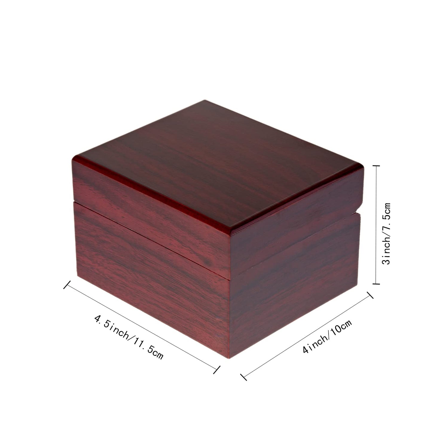 LETURE Wooden Single Watch Cases for Men Women, Wood Wrist Watch Bangle Gift Box with Pillow
