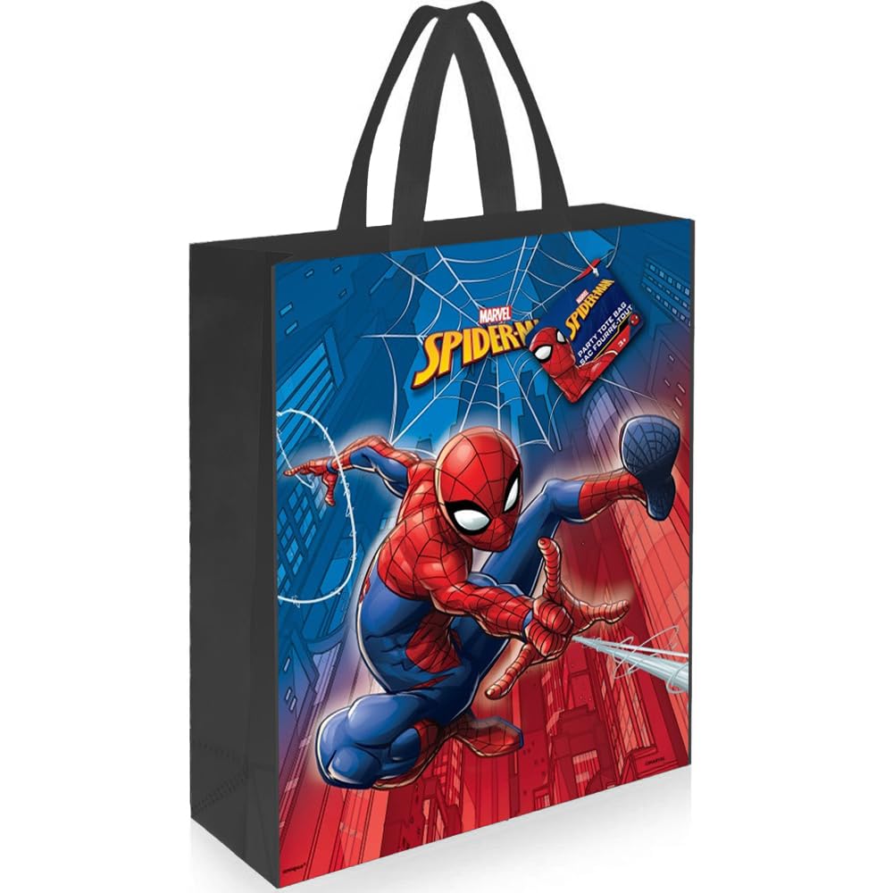 Spiderman Plastic Tote Bag | 13" x 11" | 1 Pc