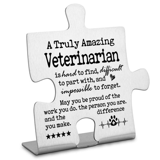 Veterinarian Gift Vet Tech Gifts, Vet Retirement Gift, Veterinarian Appreciation Gifts, A Truly Amazing Veterinarian, Best Veterinarian Thank You Gift Decorative Signs-DX244
