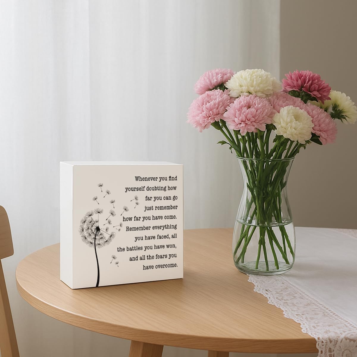 Inspirational Quote Wooden Box Sign, Inspirational Quotes Gifts, Whenever You Find Yourself... Wood Plaques Desk Décor, Motivational Box Wood Sign, Graduation Decor Gift, Therapist Gifts