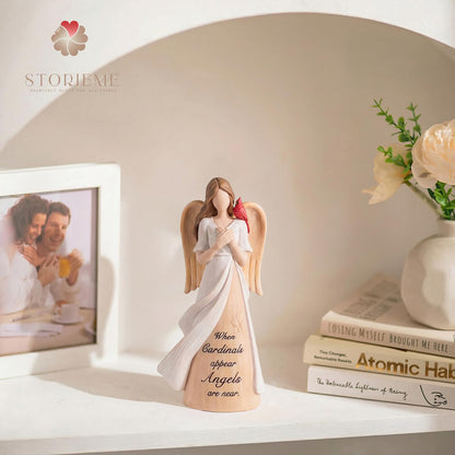 Storieme Cardinal Memorial Gifts for Women: Sympathy Gift for Loss of Loved One Mom Sister - Guardian Angel with Cardinal Home Decor