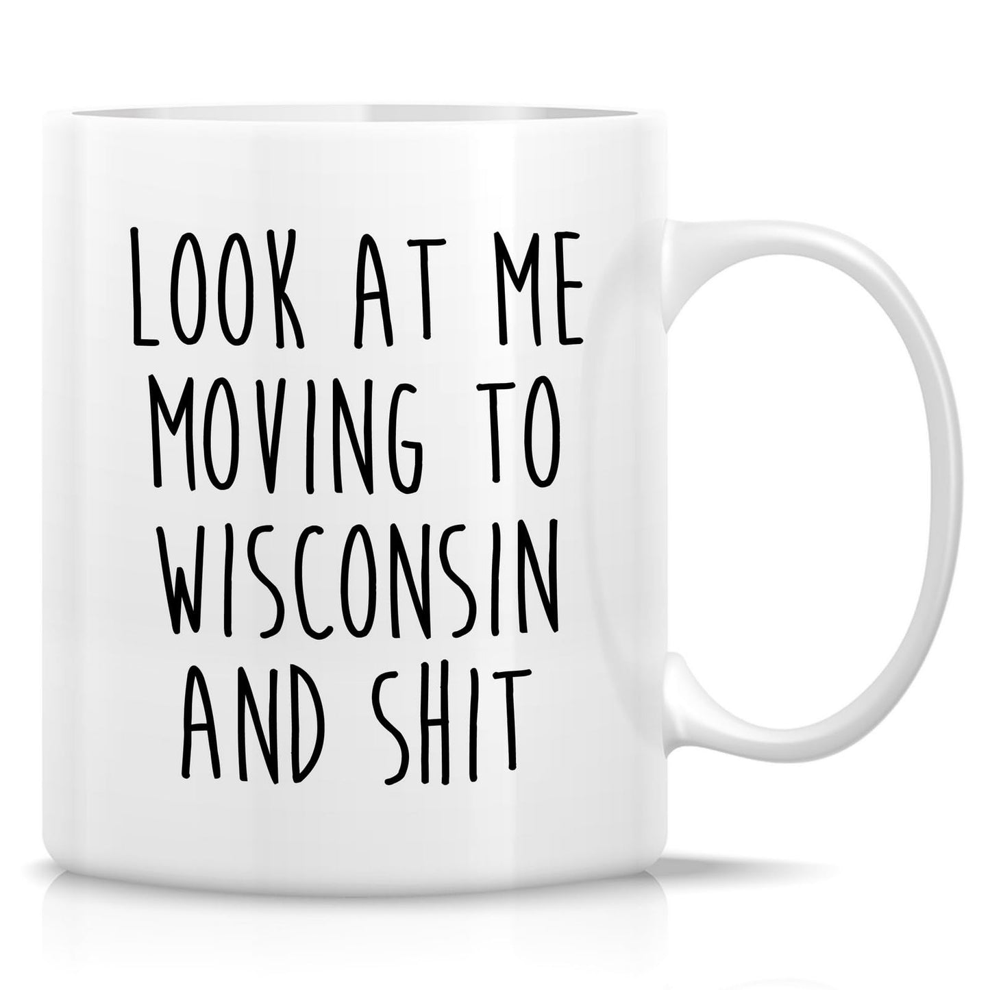 Retreez Funny Mug for Moving to Wisconsin - Moving to Wisconsin Gift - 11 Oz Ceramic Coffee Cup for Relocating to Wisconsin - Humorous Farewell Gift For Birthday, Moving Away, Graduation For Men Women