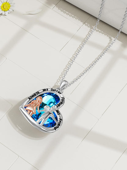WINNICACA Gifts for Sister from Brother/Sisters Sterling Silver Sister Necklace Graduation Birthday Gifts for Sisters