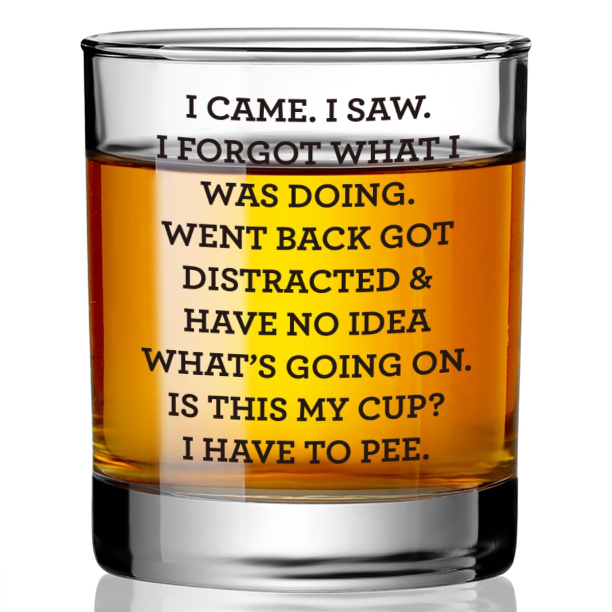 Funny Birthday Gifts for Men,Dad,Grandpa,Friends,Elderly,I Came I Saw I Forgot Whiskey Glass, Over the Hill Gag Gifts for Christmas,Thanksgiving,Sarcastic Gift for Retiement -14