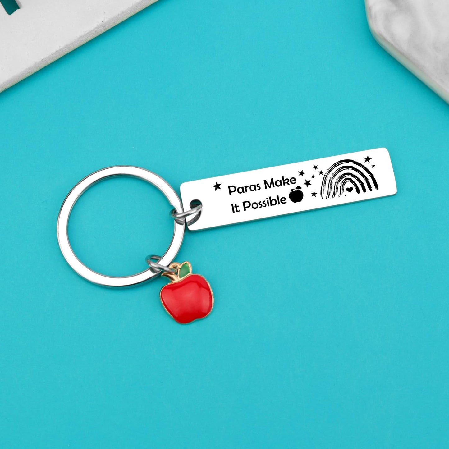 Paraprofessional Gifts Para Teacher Appreciation Gifts Paras Make It Possible Keychain for Teaching Assistant Paraeducator Gift Christmas Birthday Back to School End of Year Gift
