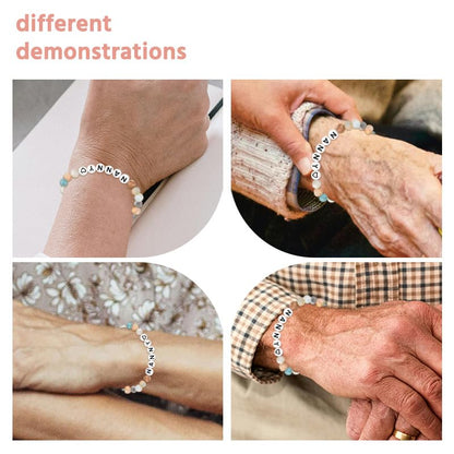 Sisadodo Grandma Christmas Birthday Gift for Nana Nanny Nan Mama Natural Stone Bracelet for Mimi Gigi Gift from Granddaughter Grandson