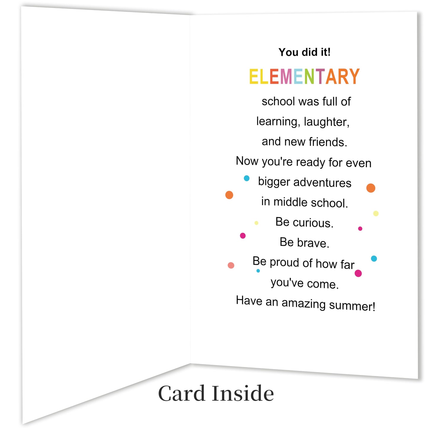 5th Grade Graduation Gifts Card for Boys Girls,Funny 2026 Elementary School Graduation Cards Gifts Decorations for Son Daughter Granddaughter Grandson Niece Nephew Family Kids