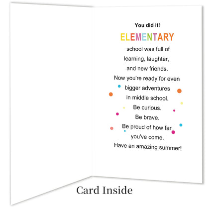 5th Grade Graduation Gifts Card for Boys Girls,Funny 2026 Elementary School Graduation Cards Gifts Decorations for Son Daughter Granddaughter Grandson Niece Nephew Family Kids