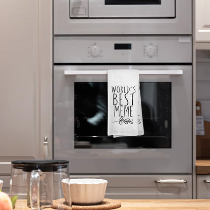 World's Best Meme Kitchen Towels, Meme Gifts for Grandmother Grandma, Meme Gifts from Grandson Granddaughter Kids, Meme Mother's Day Birthday Gifts Tea Towels Kitchen Hand Towels 16x24 Inch