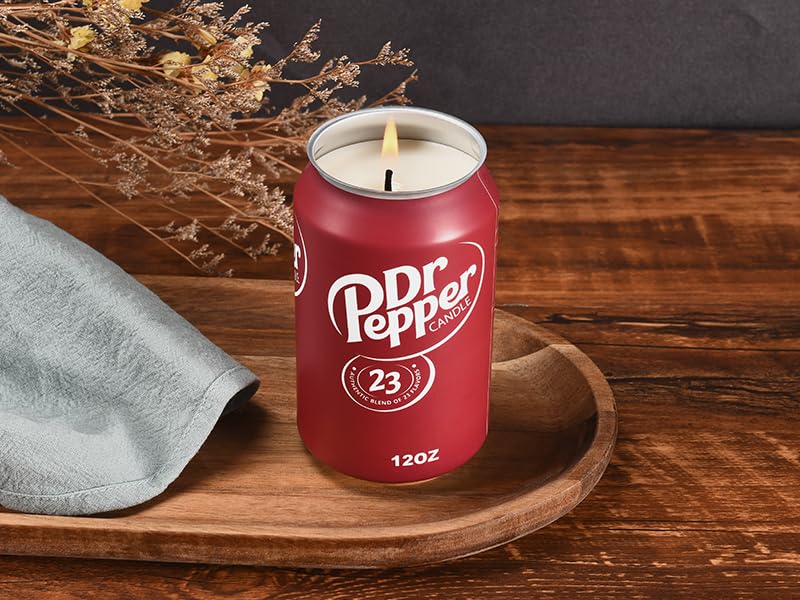 Doctor Pepper Candle - Smells Like the Real Soda - Cute Candles for Cool Gifts - Funny Candles for Any Occasion - Cute Things for Aesthetic Room Decor - Cool Candle for Cool Things