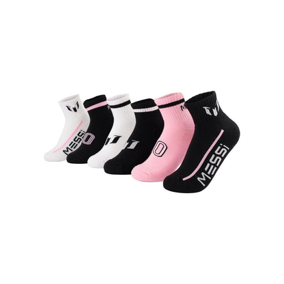 Messi Boys' Lifestyle Ankle Socks, 6-pack, Soft & Stretchy, Comfortable