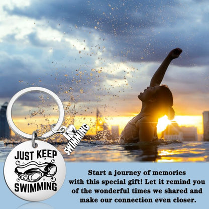Swimming Accessories Gifts for Swimmers Swim Gifts for Men Women Boys Girls Swimmer Gifts for Swimming Lovers Coach Unique Swimmers Pool Keychain Swim Stuff