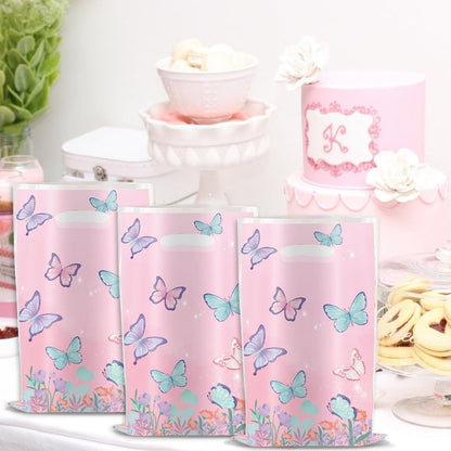 YYaaloa 30pcs Goodie Bags Party Favor Bags Plastic Candy Gift Bags Bulk for Birthday Baby shower Return Gift (Butterfly A 30pcs)