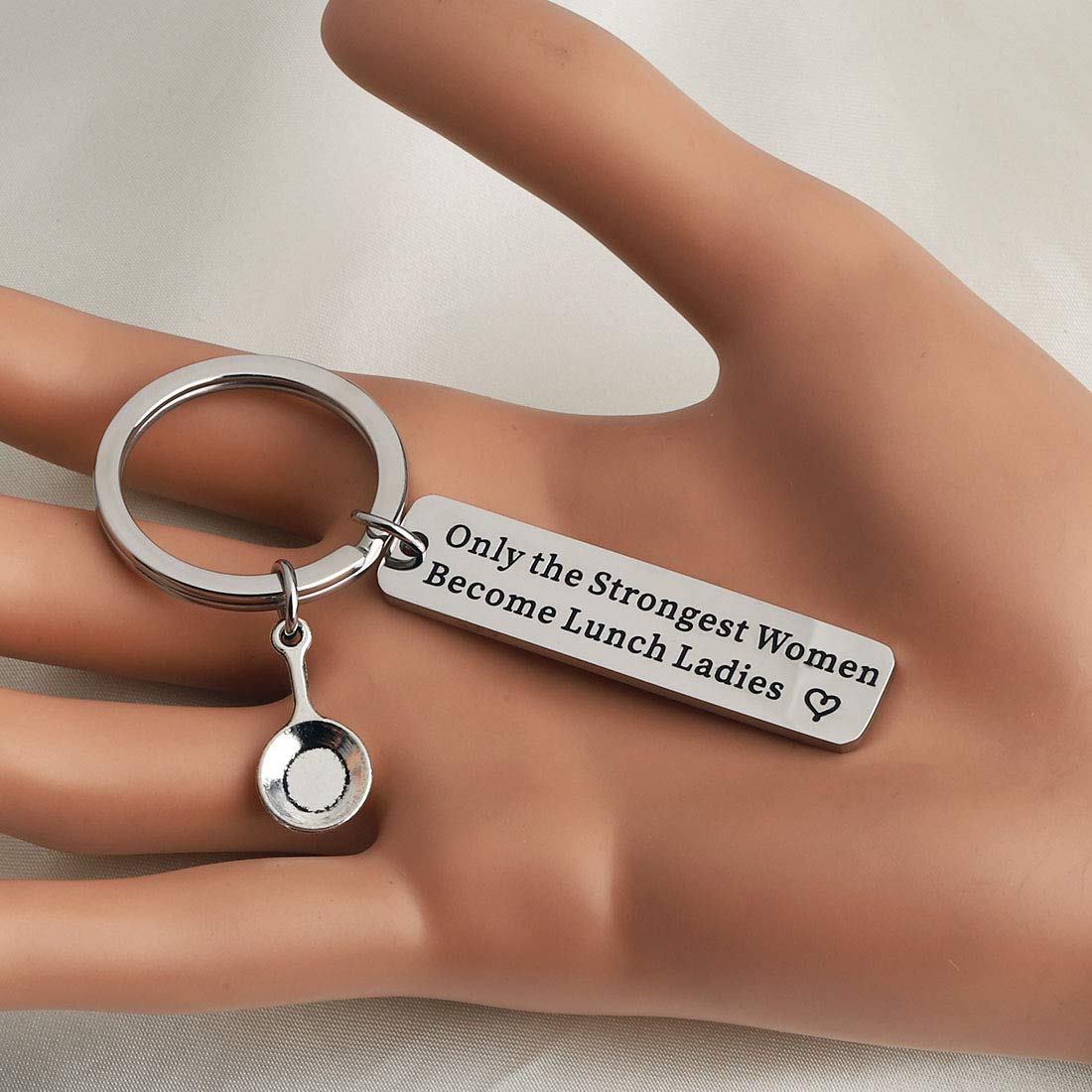 CENWA Lunch Lady Keychain Appreciation Gift Cafeteria Worker Gift Only The Strongest Women Become For Lunch Lady
