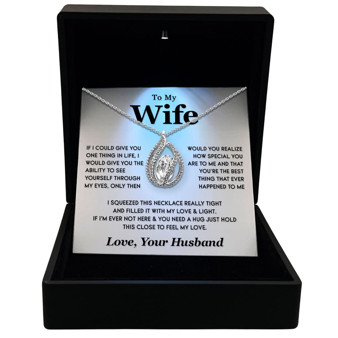 TRYNDI To My Wife Necklace from Husband - Soulmate, Girlfriend, Fiance Gift for Anniversary, Birthday, Christmas, Valentine's Day, Mother's Day - Romantic Wife Christmas Gift ideas