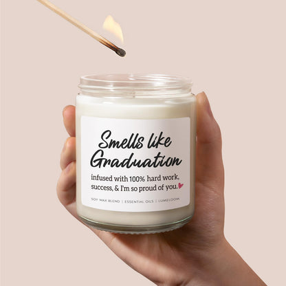 LUMELOOM Graduation Gifts for Her, Him, 9oz Aromatherapy Lavender Scented Soy Wax Candle, 2026 College, Master Degree, PhD, High School, Nurse Graduation Gifts, Funny Grad Candle for Women, Men