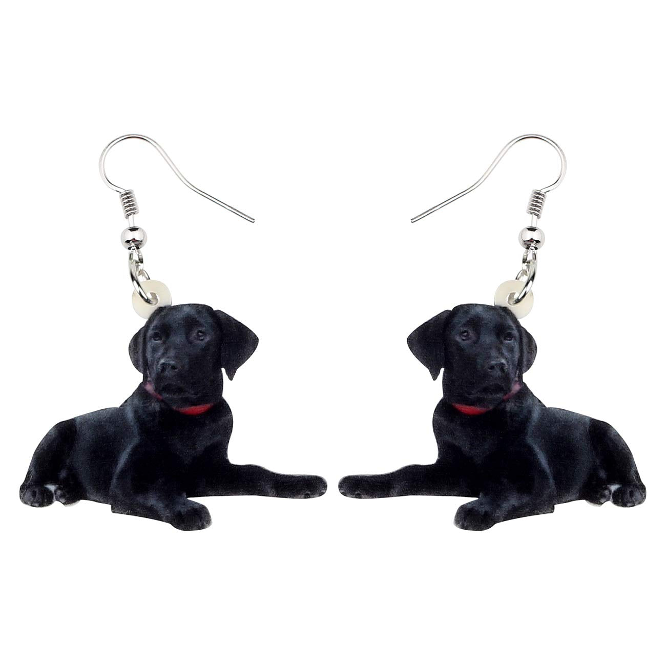 NEWEI Acrylic Sweet Labrador Retriever Dog Dangle Earrings Drop Animal Jewelry For Women Gift Charm Accessories