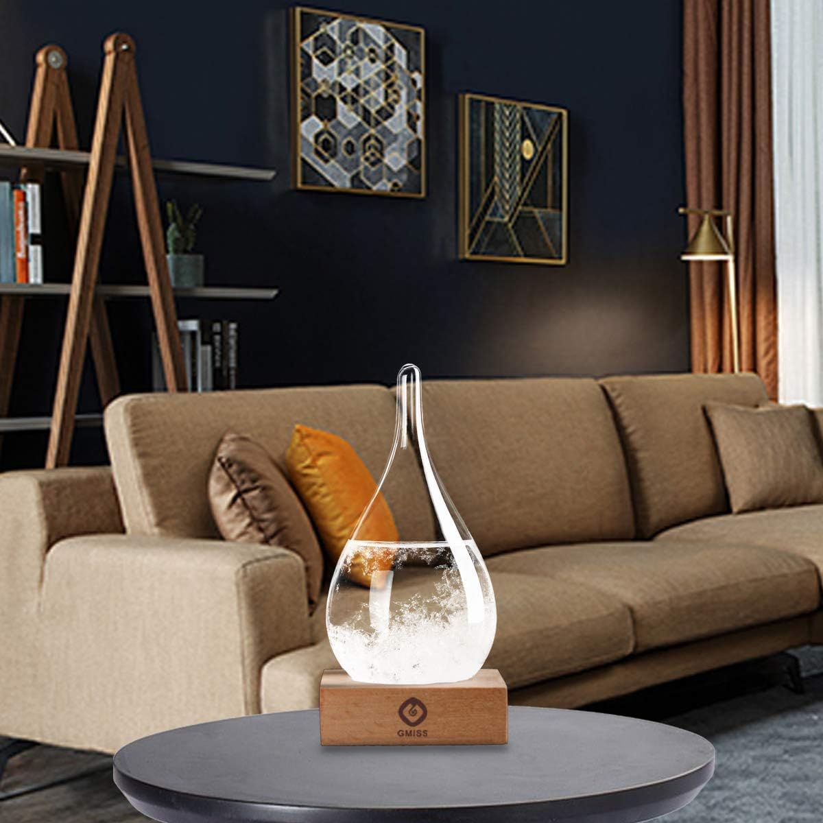 Storm Glass Weather Predictor - Drop-Shaped Forecast Home/Office Desktop Decoration, Christmas Snow Globe for Family Friends Unique Christmas Gifts, Weather Globe Science Decor