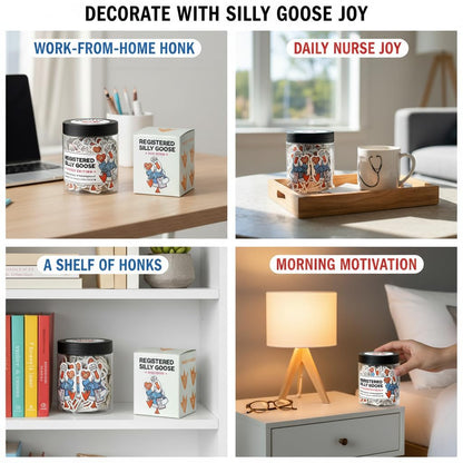 Registered Silly Goose Nurse Jar — 60 Funny Affirmation Cards, Nurses Week Appreciation Gift for Women, Nursing Graduation Gift, RN LPN CNA Encouragement
