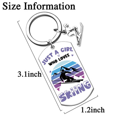 Ski Gifts for Women Snowboarding Gifts Keychains Ski Accessories for Women Daughter Sister Friend Girl Skier Lover Birthday Christmas Stocking Stuffers for Skiers Cute Sking Stuff Keyring