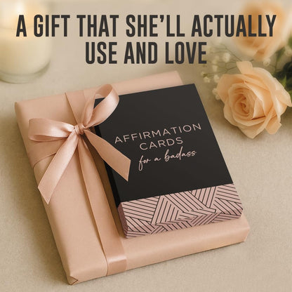 52 Badass Affirmation Cards for Women - Inspirational Gift for Her, Birthday Gifts for Women, Best Friend, Bestie, Self Care - Positive Presents for Confidence, Motivation & Daily Encouragement
