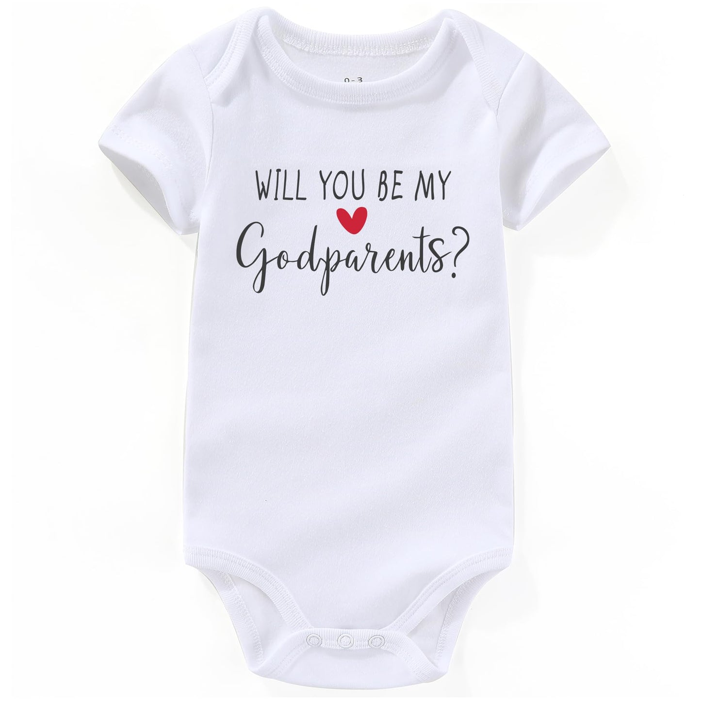 will you be my Godparents proposal Baby Clothes godparent godchild girl boy Bodysuits white
