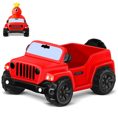 3.5 Inch Red Car Toy Match Most 2 in Rubber Ducks, Ducks for Jeeps, Vehicle Toys for Car Dashboard Decorations Accessory Rubber Duck Collection, Summer Party Favor for Kids, Birthday Gifts