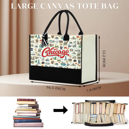 Italy Chicago New York Las Vegas Paris Gifts for Women Canvas Tote Bag