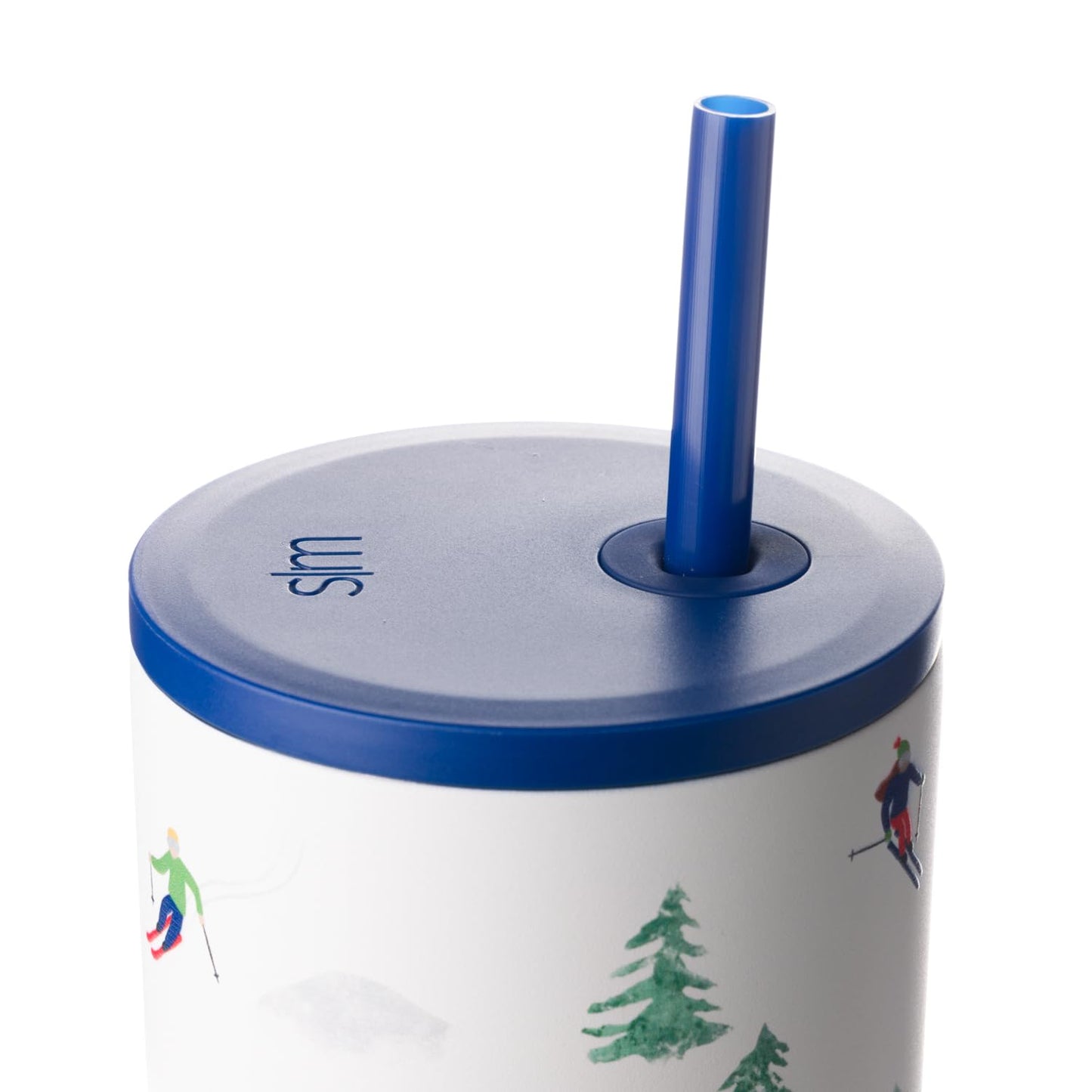 Simple Modern 40 oz Trek Tumbler with Handle and Straw Lid | Cup Holder Friendly Insulated Stainless Steel Travel Mug | Downhill Skiing