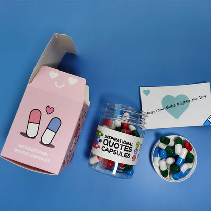 Infmetry Inspirational Quotes In Capsules Gifts For Women Unique Self Care Positive Affirmation Messages Gift For Her (Mixed Color Positive 50pcs)
