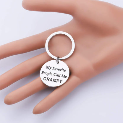 Father's Day gift Grampy Gift My Favorite People Call Me Grampy Keychain Grandpa Gift Grandfather Gift