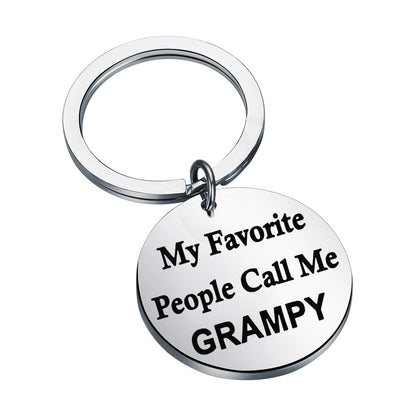 Father's Day gift Grampy Gift My Favorite People Call Me Grampy Keychain Grandpa Gift Grandfather Gift