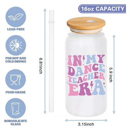 Teacher Gifts for Women Dance Teachers Appreciation Gift 16oz Dance Teacher Tumbler Unique Gifts Thank You Basket Box for Teachers Day/Retirement/Christmas