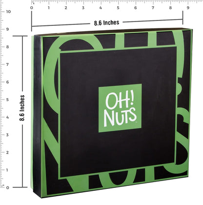 Oh! Nuts Dried Fruits and Nuts Gift Basket - Gourmet Gift Baskets - Healthy Assorted Nuts and Dried Fruit Gift Box - Crafted in USA, Sealed Fresh in Individual Packs (Green Box)