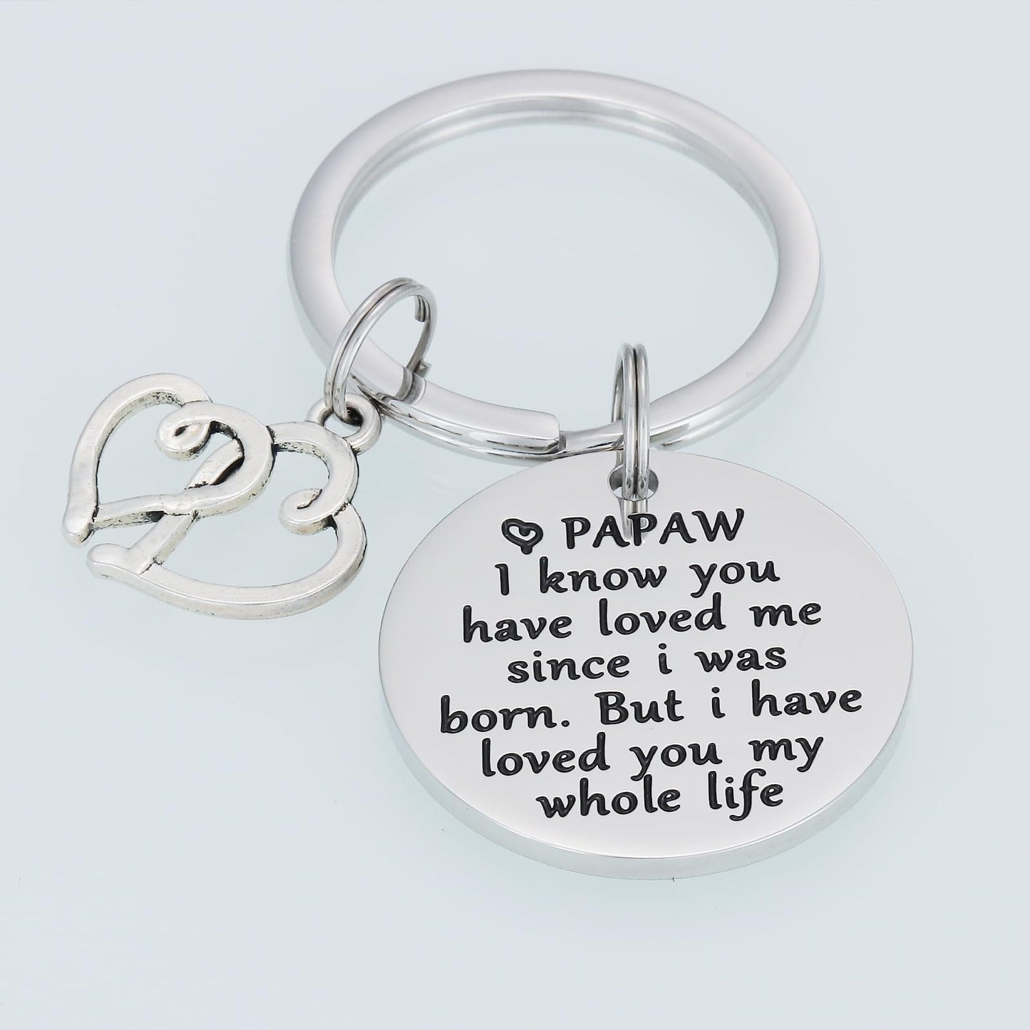 HUTIMY Papaw Keychain for Men - Grandkids Gift