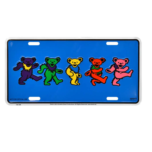 Grateful Dead Dancing Bears License Plate - 6" x 12"