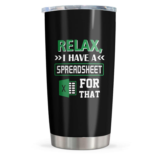 Accountant Gifts, Spreadsheet Tumbler 20oz, Funny Spreadsheet Gifts for Boss, CPA, Coworker, Auditors, Finance Professionals, Women, Men, Accountant/CPA Birthday Christmas Gift, Accounting Cup