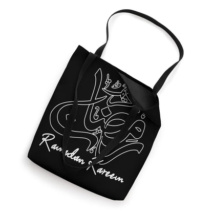 Ramadan Kareem Calligraphy Eid Mubarak Islamic Arabic Tote Bag