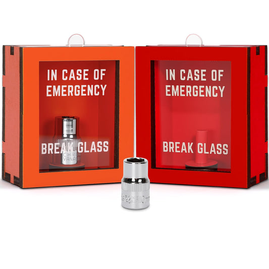 In Case of Emergency 10mm Socket, 2 Pack 10mm Emergency Socket Kits- Car Guy Gift - Garage Wall Art - Workshop Decor - Workshop Décor Socket Organizer, White Elephant Gifts Exchange