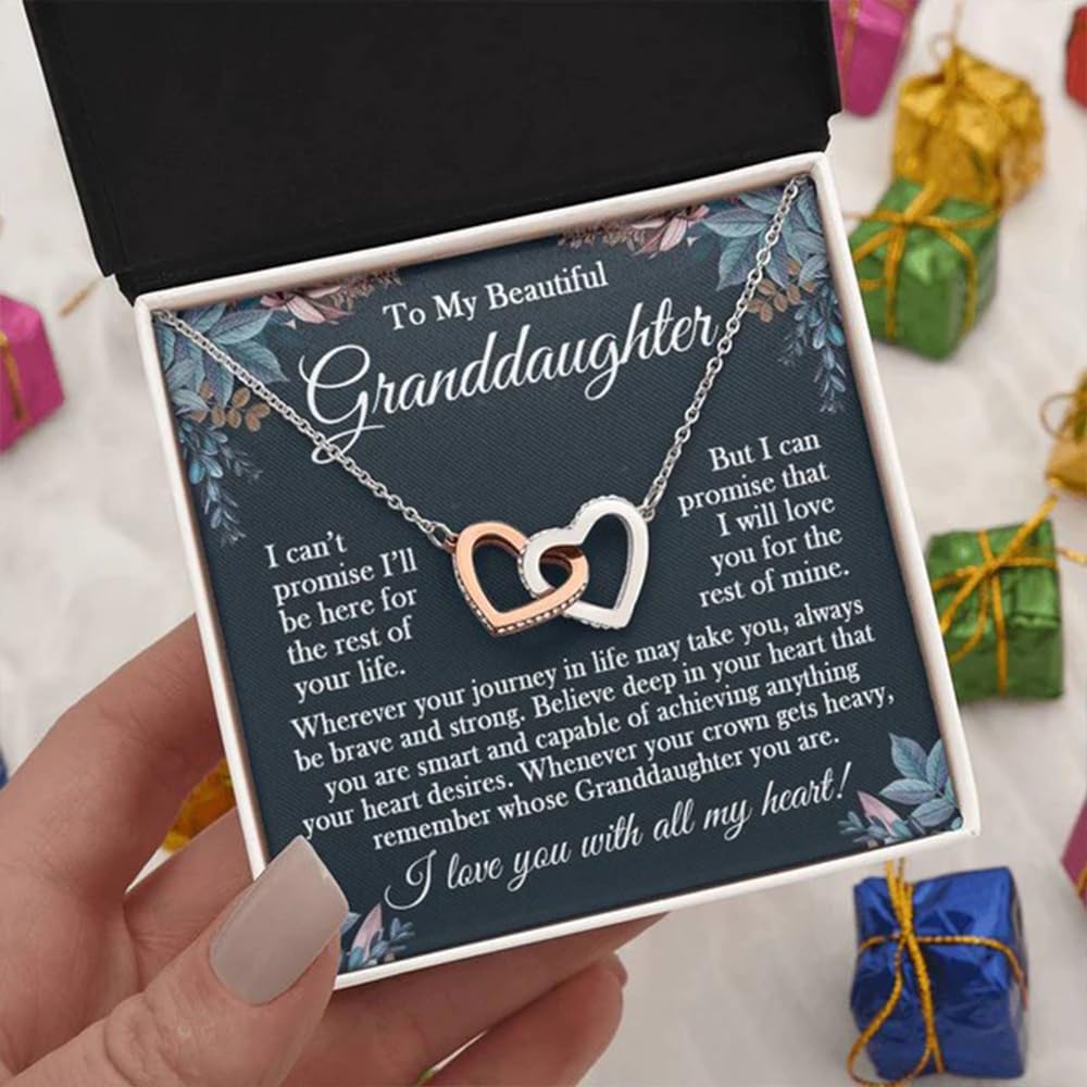 VIRAGIL Granddaughter Necklace - Gifts From Grandma & Grandpa, Birthday & Christmas